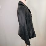Avanti  Black Leather Women's Double Breasted Jacket Size Medium Photo 4