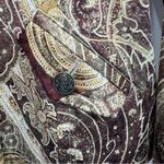 Chico's Chico’s Paisley Boho Jacket Chocolate Brown Satin Button Front Blazer Size 1/Med Photo 7