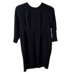 Target Sergio Hudson X Midi Sheath Dress 2X Womens Plus Black Knit Long Sleeve Photo 1