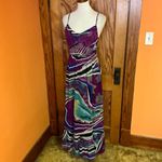 Feminine bright swirls summer maxi dress Purple Photo 5