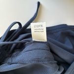 Boutique Women’s Navy Blue Ribbed Ruched Self Tie Sides Tank Dress Size Medium Photo 6