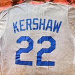 Gildan los angeles dodgers baseball clayton kershaw '22 grey short sleeve print tshirt Photo 6