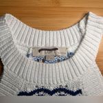 Loft Womens Maui Blue Textured Stripe knit Racerback Halter Sweater|Sz:L-Petite Photo 8