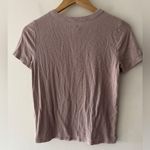 Aerie Ribbed Mauve Pink Short Sleeve Top Photo 3