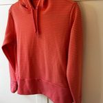 Nike  Hoodie Women’s Pink Coral Striped Pullover Sweatshirt Ribbed Dri Fit Size S Photo 1