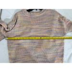 AQUA  Pastel Knit Sweater Colorful Striped Pullover‎ Crew Neck Casual Top M Photo 6