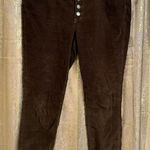 Free People  Reagan Walnut Brown Button Fly Corduroy Ankle Jeans Size 30 Photo 0