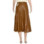 Anthropologie MAEVE x Mariska Faux Leather Midi Skirt, Brown, 8 (US) Photo 6