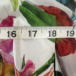 Fiore Capri Sz M Dress Silk Shift Poncho Kaftan Floral Italy Resort Luxe Women’s White Size M Photo 11