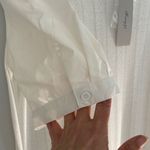 HONEY & T Women's Knit Dress Puffy Sleeves Woven Cotton Off White Size Large NWT Photo 1