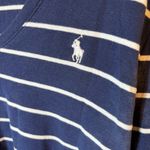 Ralph Lauren Polo  Women's Navy White Stripe V Neck Long Sleeve T Shirt Top XL Photo 1
