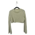 Next Level Apparel SHEIN Mint Green Cropped Sweater | Mock Neck | Flared Sleeves | Size Medium Photo 4
