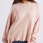 Current/Elliott Slouchy Ruffle Hem Sweater Size 0 XS 100% Cotton Drop Shoulder Photo 0