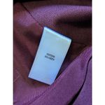 H by Halston H Halston Faux Suede Asymmetrical Motorcycle Jacket Moto Maroon Burgundy Womens Photo 3