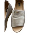 DKNY Metallic Leather Platform Espadrilles Sandals Size 10 Photo 7