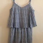 BB Dakota Blue & White Tank Romper! Size XS Photo 0