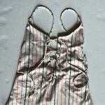 Madewell Tavik by Monahan Lace-Up One-Piece Swimsuit in Horizon Stripe xs Photo 5