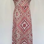 Skies Are Blue Coral Pink & Ivory Boho Spaghetti Strap Maxi Dress from ModCloth Photo 3