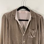 CP Shades  Green Alana V-neck Wash Velvet Rayon & Silk Button Up Blouse Size S Photo 1