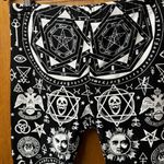 KILLSTAR  Occult Graphic Printed Leggings Black White XL Goth Steampunk Emo Photo 4