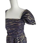 3.1 Phillip Lim  Purple Gold Puff Sleeve Dress Size 4 Photo 2