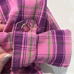 Bit & Bridle Western Pearl Snap Top Size XL Purple Plaid Embroidered Horses Photo 7