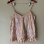 Anthropologie Pale Pink Amelie Sequin Tank Top US Size 8 Photo 0