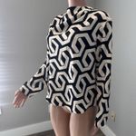 H & M PRINTED GEOMETRIC FALL BLOUSE MODERN COMFY Sz MEDIUM NWT #64 Photo 11
