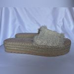 Matisse Seashell Cream Raffia Platform Slides 9 Tan Photo 5