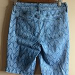 NYDJ  Briella size 4P printed Bermuda denim shorts Photo 9