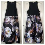 City Chic Sz L / 20 Sleeveless Midi Long Dress Floral Skirt Black Top Photo 12