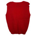 NWT 100% Shetland Wool Red Cable Knit Sweater Vest Sz Large Preppy Academia Photo 1