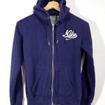 Nike Hoodie Women Small Full Zip Long Sleeve Pocket Purple Swoosh Gym Cruise Photo 0