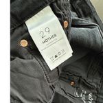 MOTHER High Waisted Looker Ankle Fray in Guilty Glitter Racer Stripe Size 29 Black Photo 9