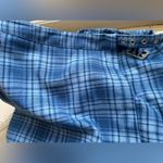 Brandy Melville J Galt, Blue plaid mini skirt with buckle. Photo 9