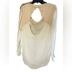 Haute Hippie  Cream Asymmetrical Blouse with Dress Shirt Collar Photo 1