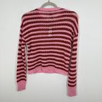 VERO MODA  Pink Brown Striped Open Knit Cropped Pullover Sweater XS NWT Beach Photo 11