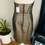 Milly  Marta Couture Metallic Strapless Dress, Gold/Black, Boned, Size 8, NWT‎ Photo 8
