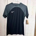 Nike Women's Black and Gray Training Soccer Dri-fit Short Sleeve Tee Sz M Photo 1