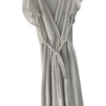 Caution to the Wind  Women's Size Medium White Ruffle Sleeve‎ Knee Dress Photo 0