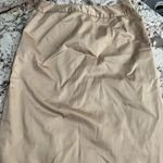 Kate Hill  Petite Womens Skirt sz 4P Beige Straight Lined Lightweight Career Photo 2