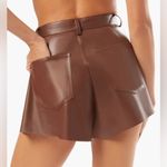 We Wore What Revolve|| VEGAN LEATHER FLARE BELL SHORT| SZ 27 Photo 1