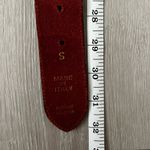 EXPRESS 90s 00s  belt leather metal statement burgundy gold small Photo 4