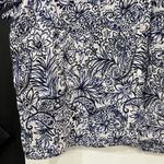 Sigrid Olsen  Short Sleeve Linen Top Floral Paisley Button Up Size Large Photo 1
