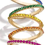 5 rainbow gold rings Photo 3