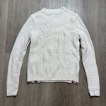Nicole Miller  Cable Knit Fisherman Sweater Size S Cream Cottagecore Coastal‎ Photo 1