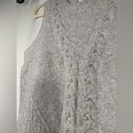 Charter Club Grey Knit Pearl Sleeveless Sweater Vest Medium Photo 3