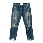 Mother Superior The Sinner Distressed Straight Jean Ice Cream, You Scream Sz 28 Blue Photo 1