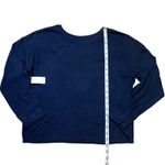 Live Love Dream  Seriously Soft Knit Top Women's Med Navy Floral Embroidered Boho Photo 3