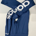 Adidas  Ladies Blue & White Logo Leggings Photo 0